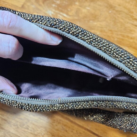 Vintage Copper/Gold Beaded Cocktail Purse - Picture 4 of 5